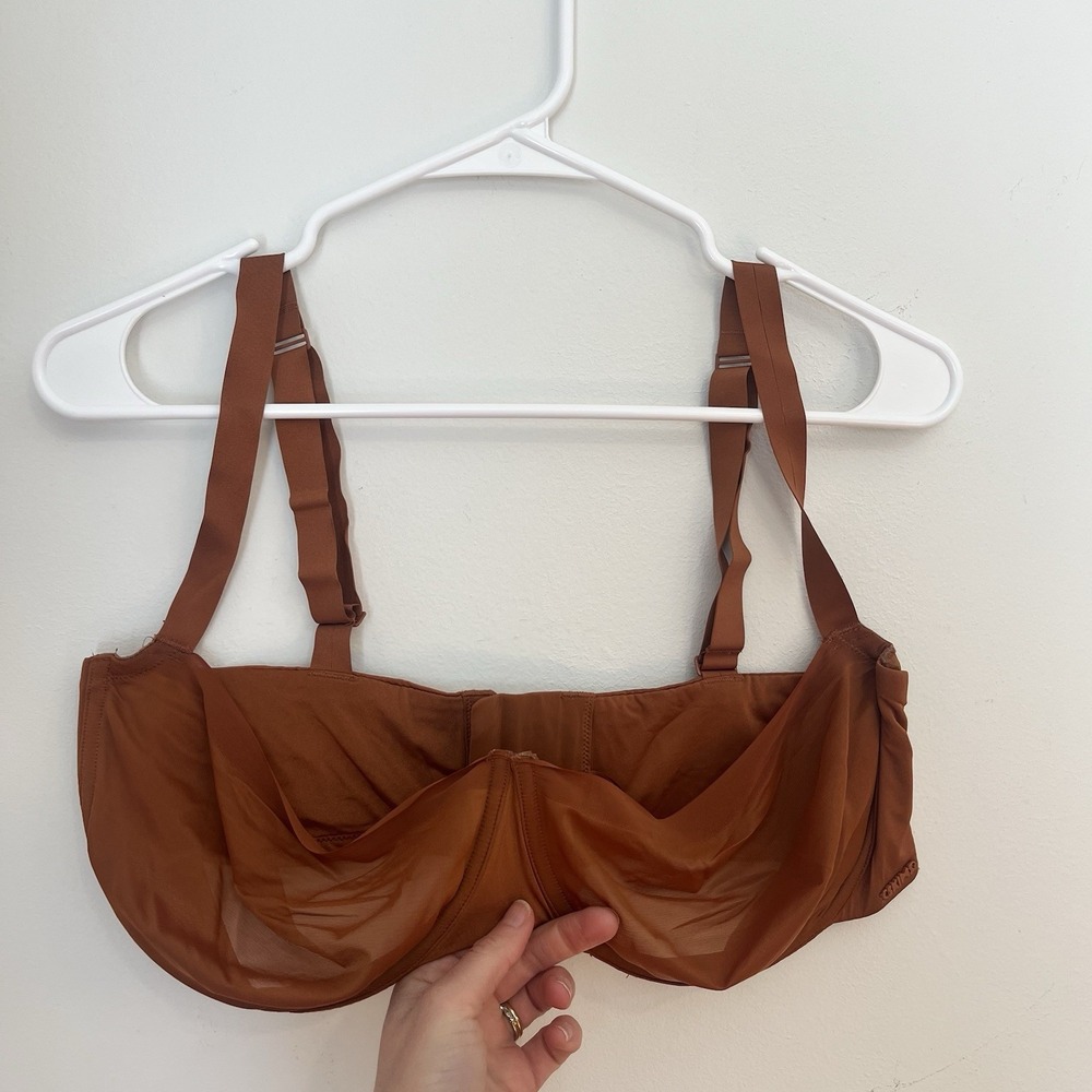 Skims Woman's Unlined Nylon Spandex‎ Underwire Bra Rust Size 40DDD